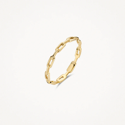 Het design met closed forever-schakels geeft deze 14k geelgouden ring een bijzondere look en een mooie symboliek. De ring heeft een doorsnede van 2.1 mm en staat prachtig in combinatie met andere (aanschuif)ringen uit onze collectie.